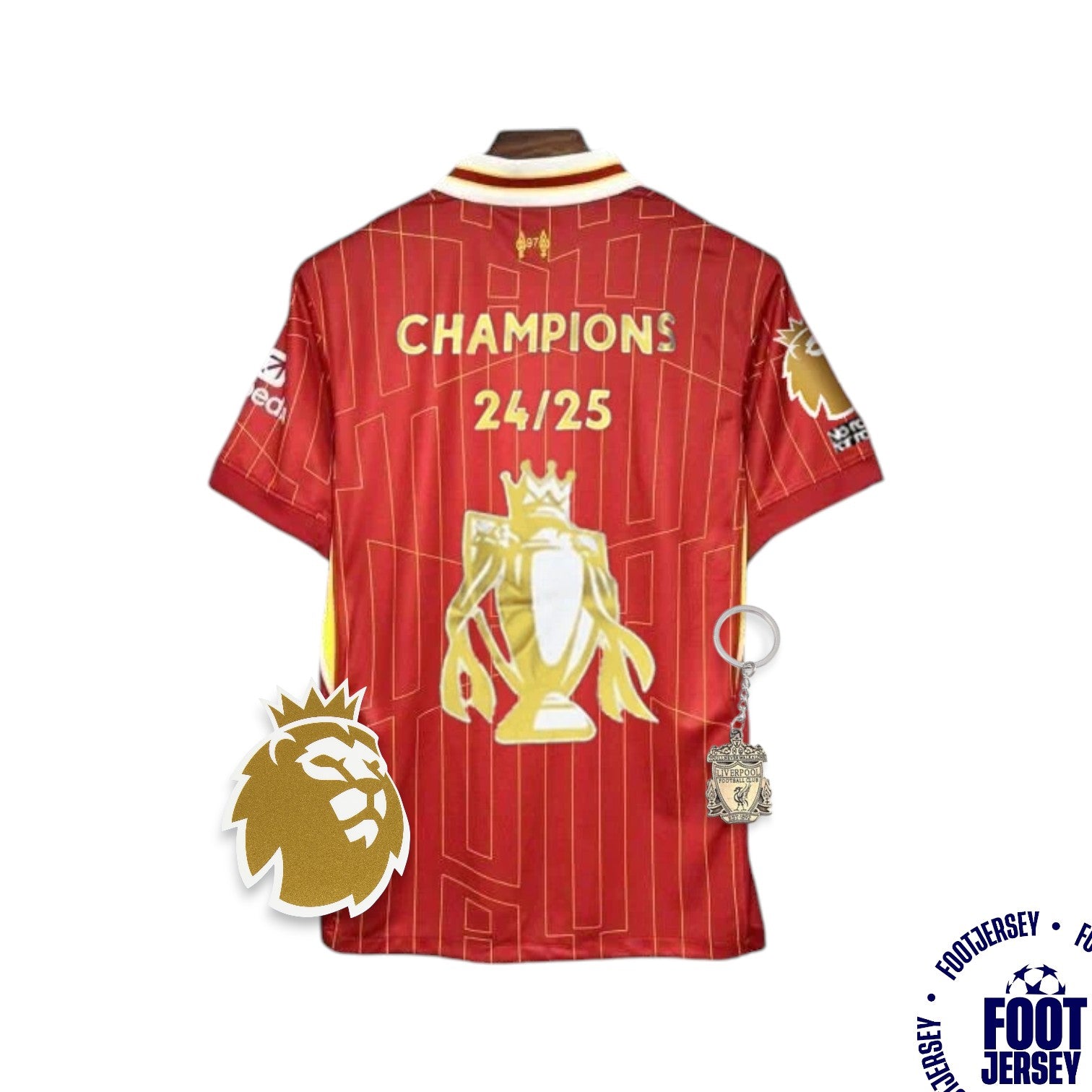 Liverpool Home Jersey 2024/2025 - CHAMPIONS 25 & Gold Trophy