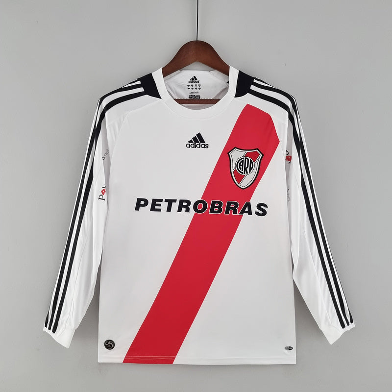 River Plate 09/10 Home Jersey Retro - Long Sleeve