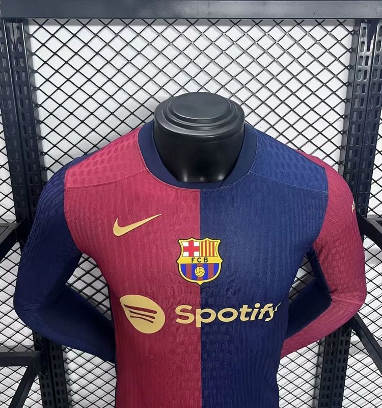 Barcelona 24/25 Home Player Jersey - Long Sleeve