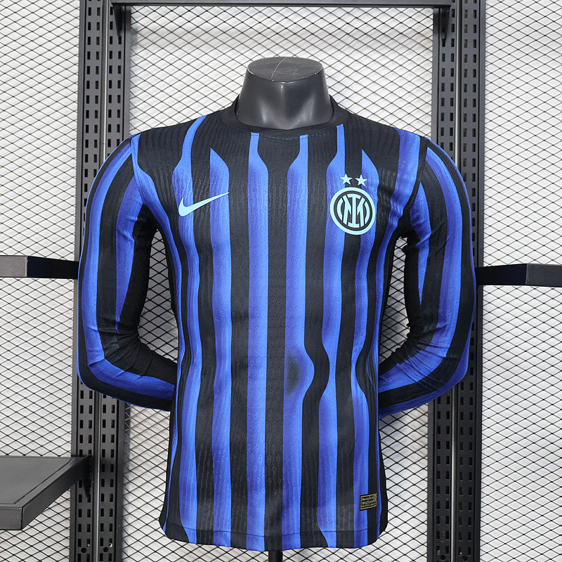 Inter Milan Home 2025/2026 Player Jersey - Long Sleeve