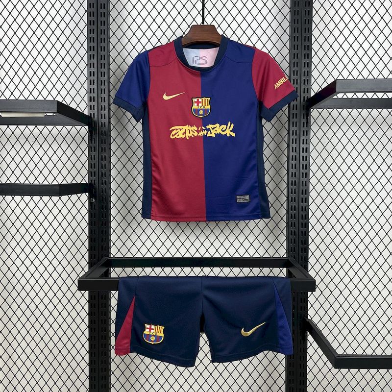Kids Barcelona Home Kit X Travis Scott
