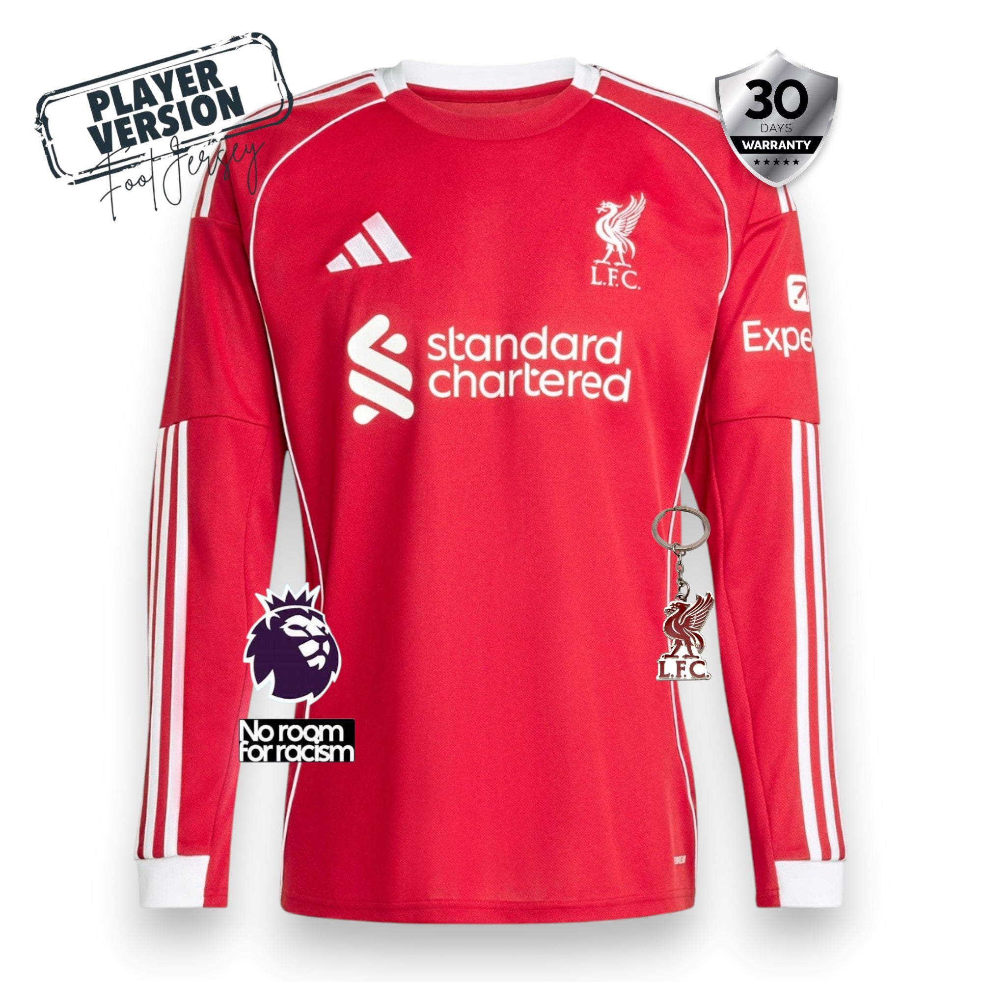 Liverpool Home Player Jersey 2025/26 - Long Sleeve